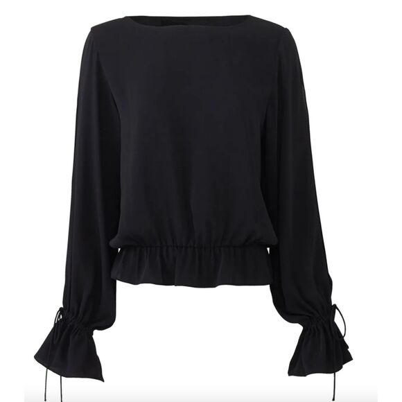 JAY GODFREY Linden Slit Sleeve‎ Blouse Sz 2 - Picture 2 of 6